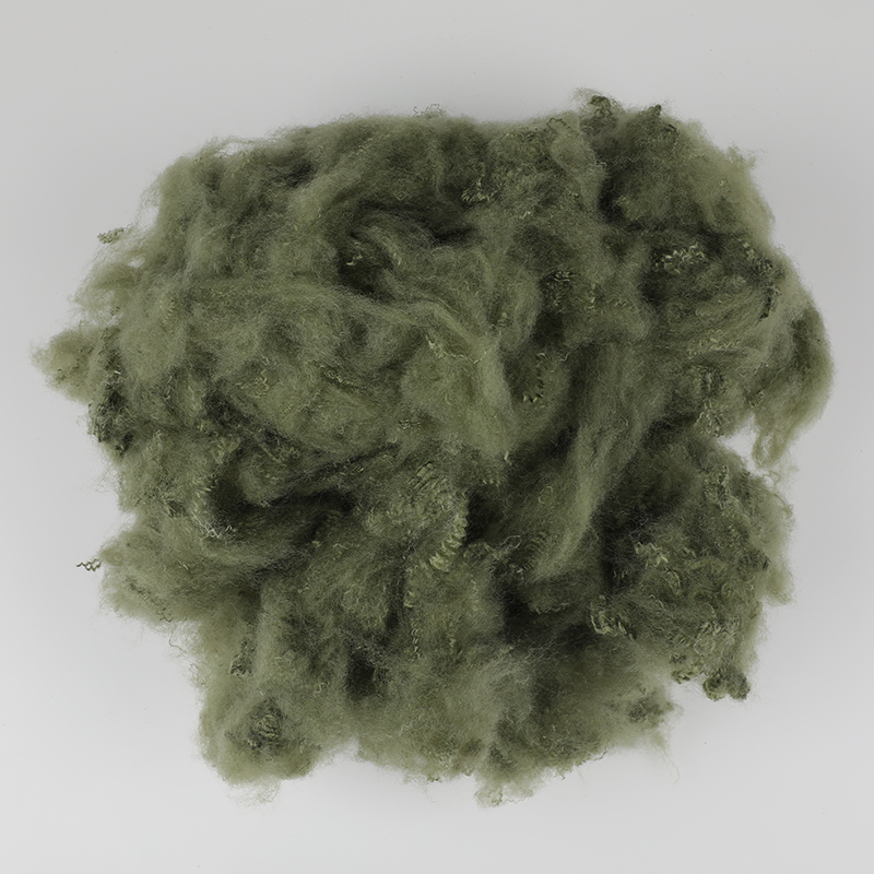 Army Greenwool spinnende Polyester-Stapelfaser, 3D×64mm